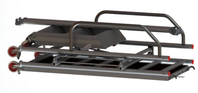 Skládací lešení se schody JUMBO 250 x 74 cm | 1.00 / 3.00 m - Obrázek 2