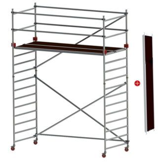 Profesionální lešení JUMBO - Pro Single Towers s montážní podlážkou : 178 x 135 cm | 4.2 / 6.2 m