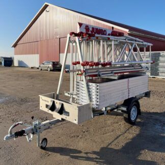 Přívěs na lešení s pojízdným lešením